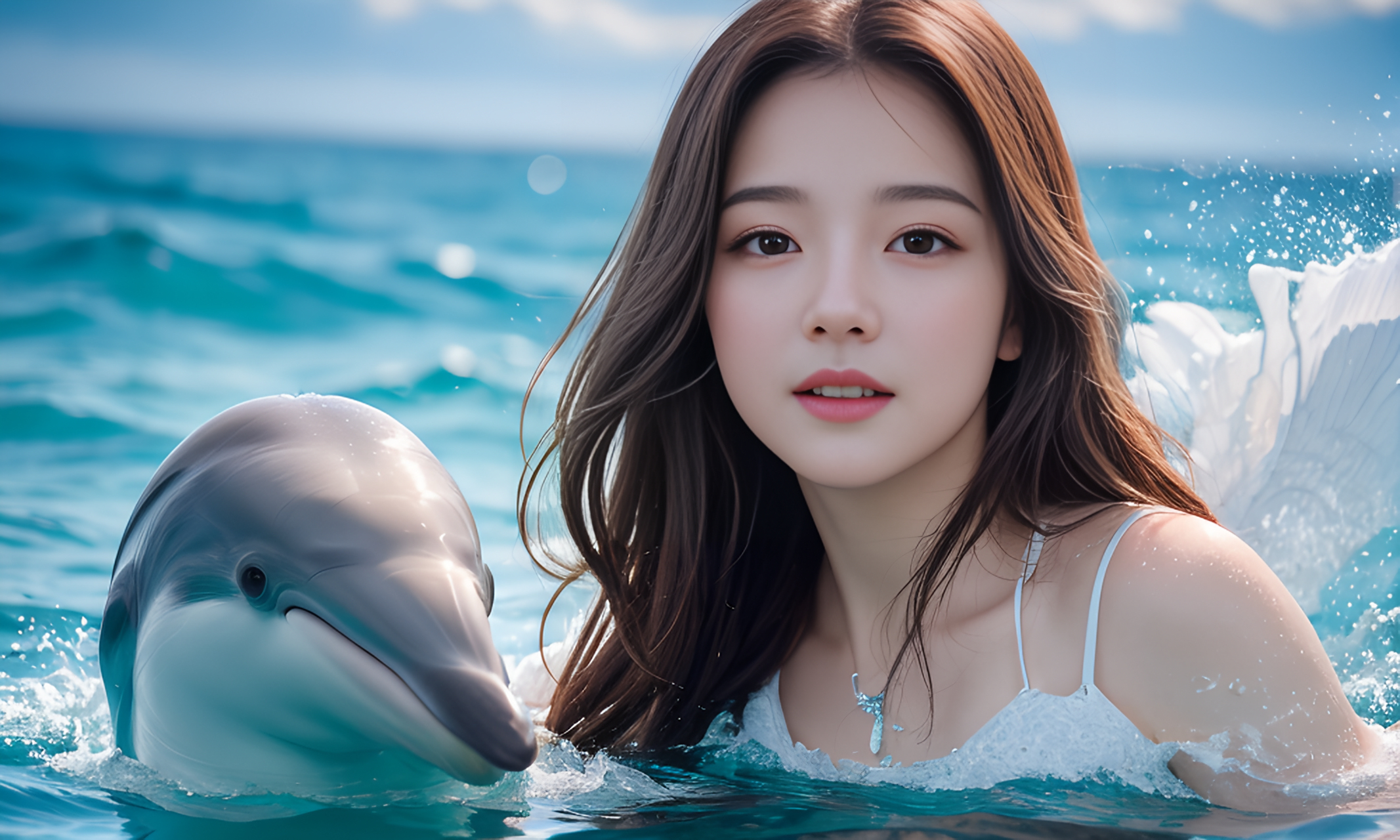 乌鲁木齐：炎炎夏日 街头音乐喷泉吸引民众消暑纳凉